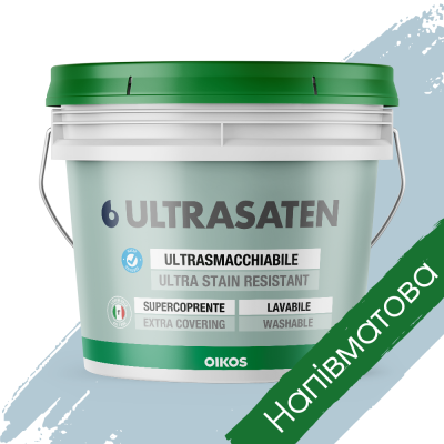 Інтер'єрна фарба Ultrasaten Satinato Airy Blue (Небесно-блакитна) - 10 л